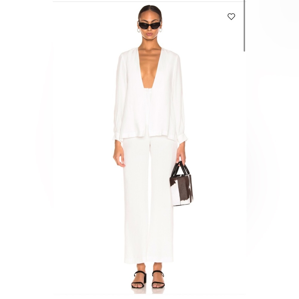 STAUD jumpsuit white size 2 NWT